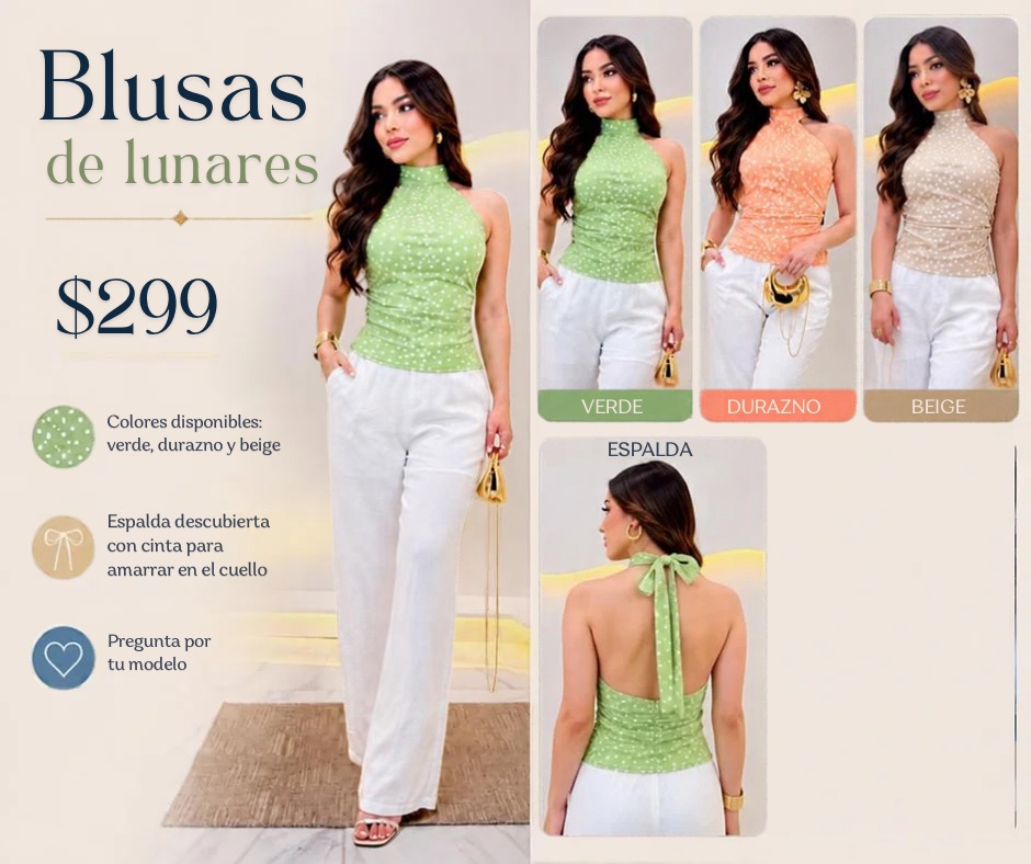 Blusa de lunares estraple