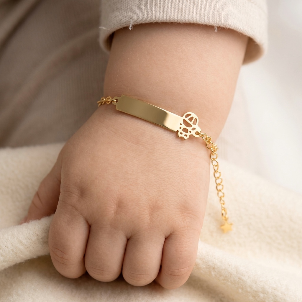 Pulsera infantil plaquinha menino