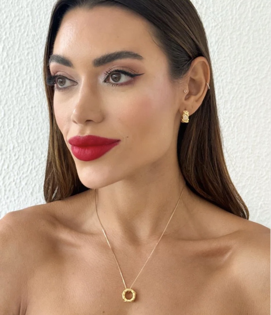 Conjunto Colar dourado aro