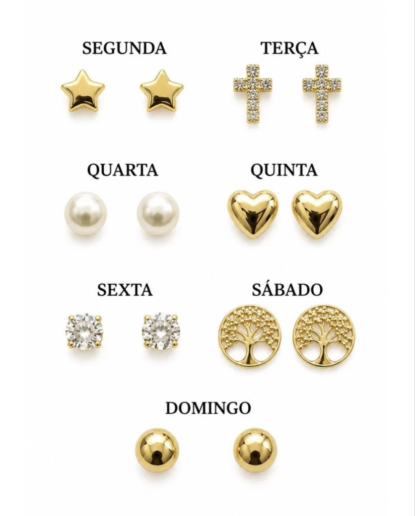 Brincos pequenos variados