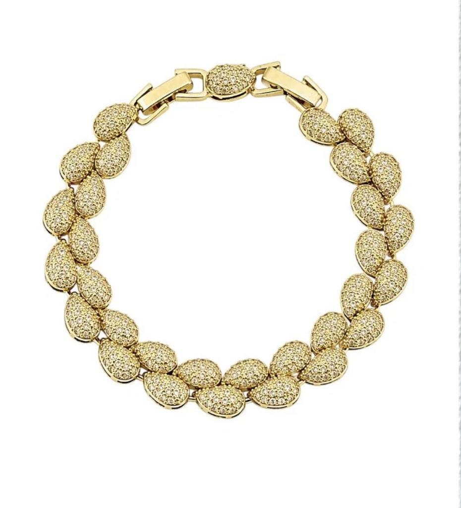 Pulseira gotas cravejadas