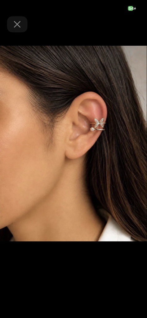 Piercing fake borboletaee pérola