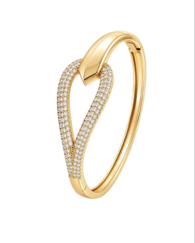 Bracelete vazado com zircônia