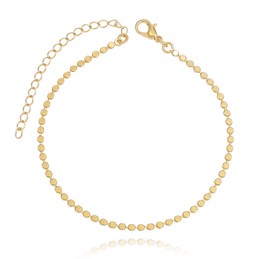 Pulseira bolinhas achatadas adulto