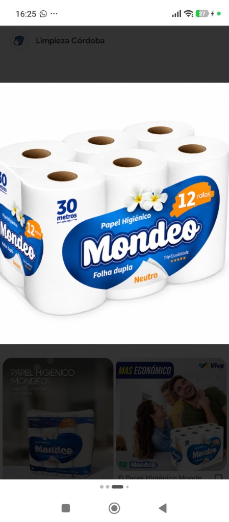 mondeo papel higienico