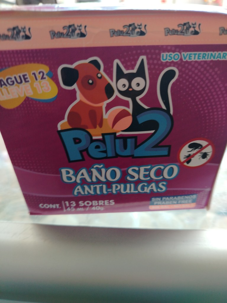 Pelu2 baño seco anti-pulgas
