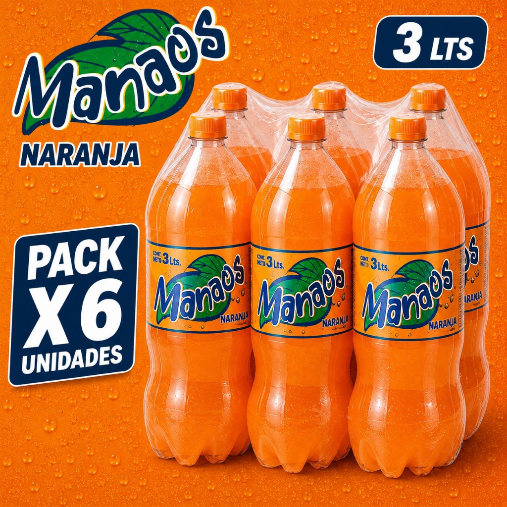 B) Naranja 3 litros