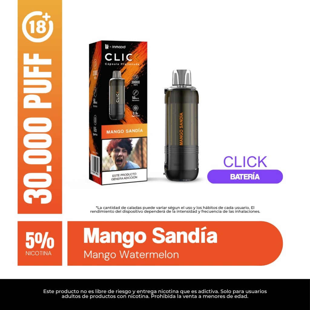 Cápsula mango Sandi click 30 puff