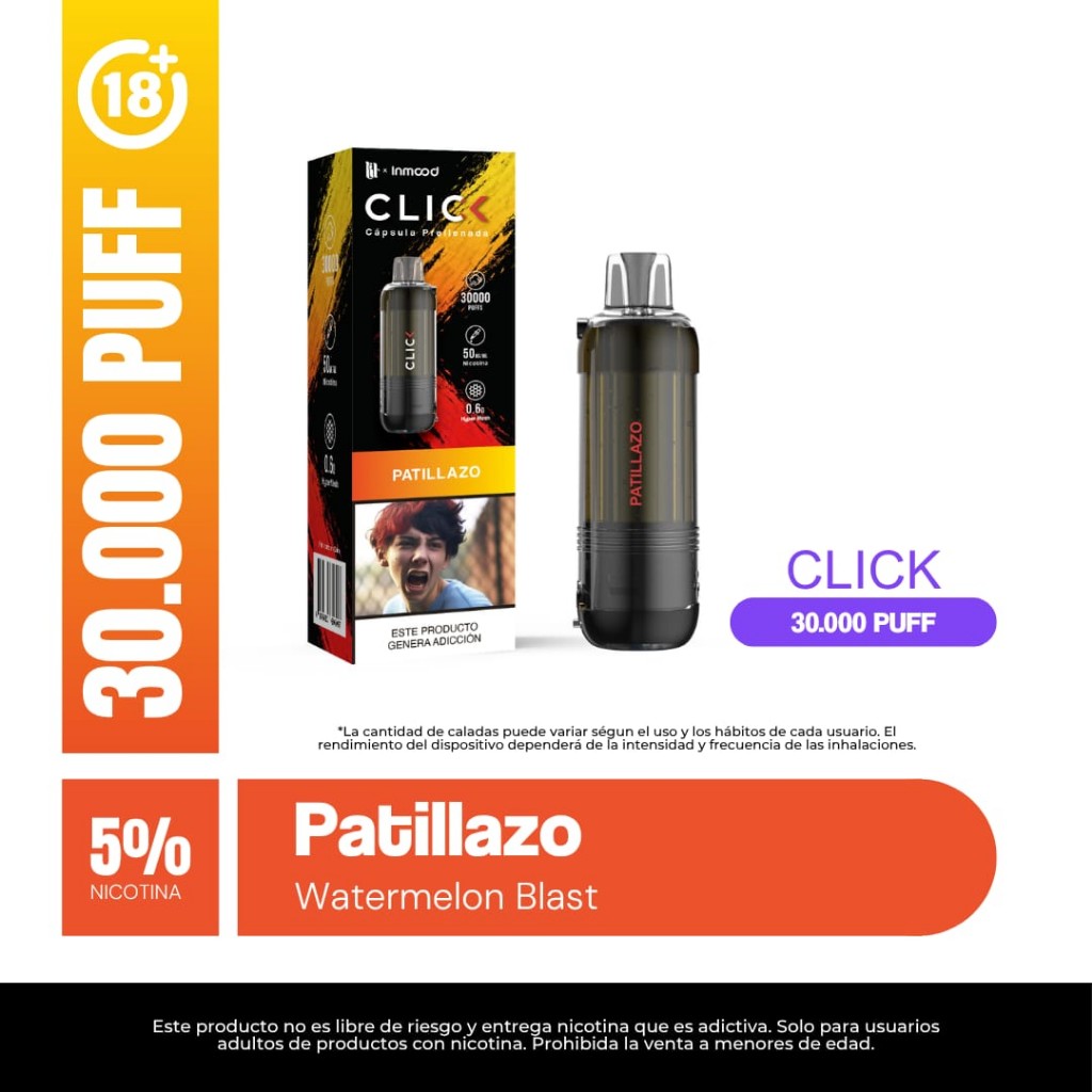 Cápsula patillazo click 30 mil puff