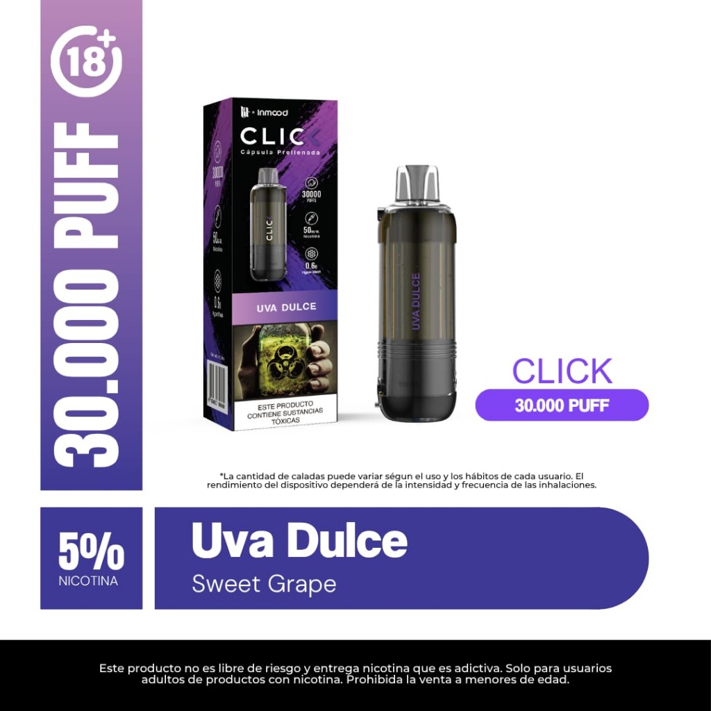 Cápsula  Uva Dulce click  30000 Puffcapsula