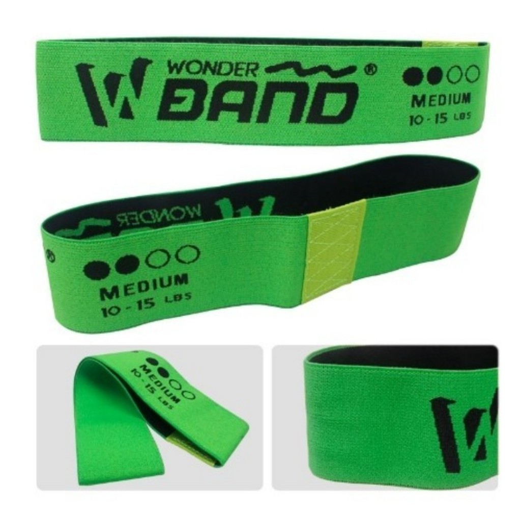 Banda elástica de tela verde
