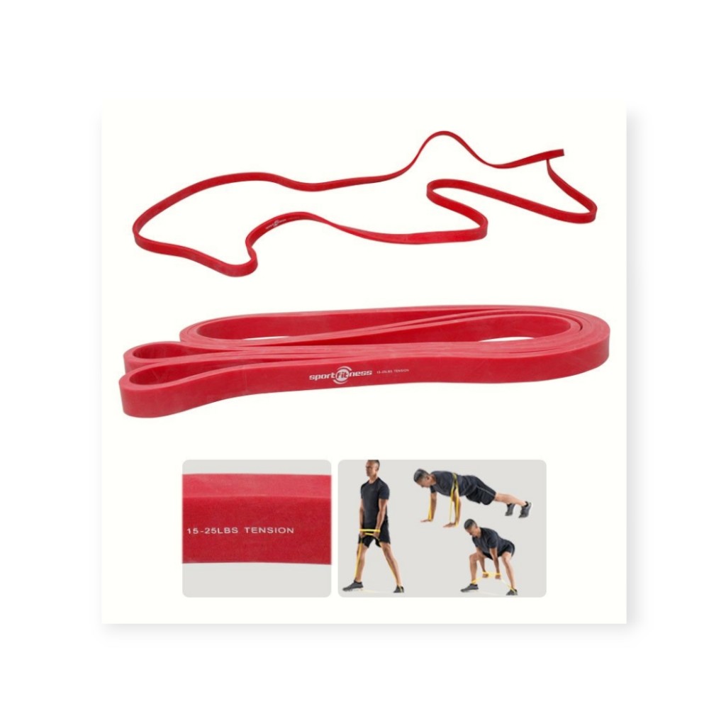 Banda elástica de poder roja sport fitness