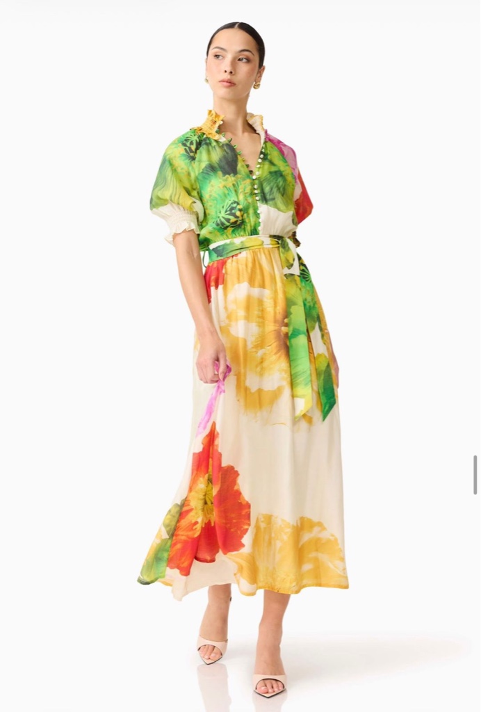 Lilia Puff Sleeve Maxi Dress