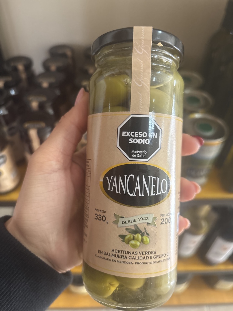 Aceitunas verdes 330gr Yancanelo