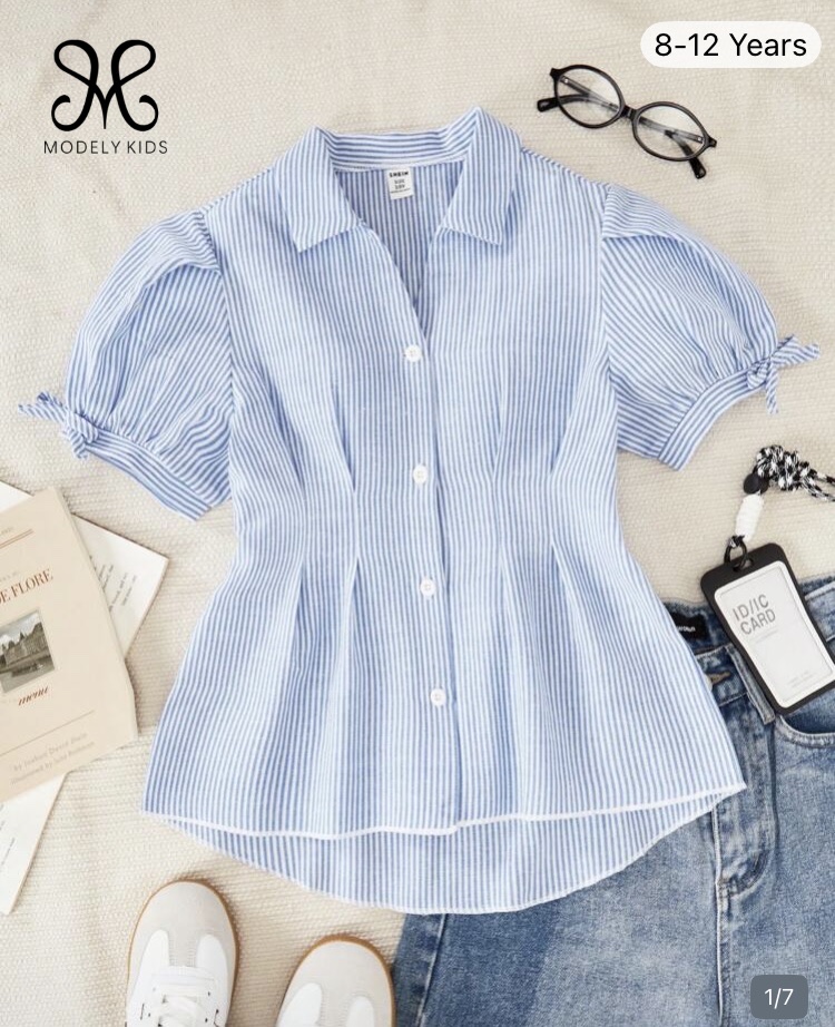 Modely Kids blusa azul rayas