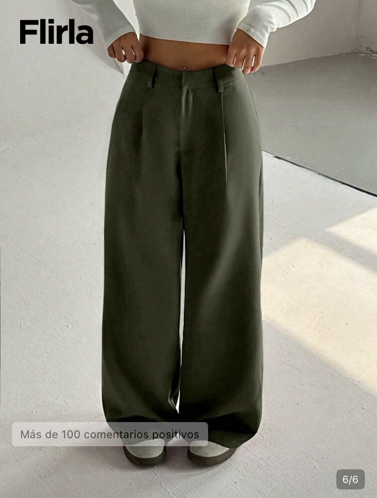 Flirla pantalón verde oliva