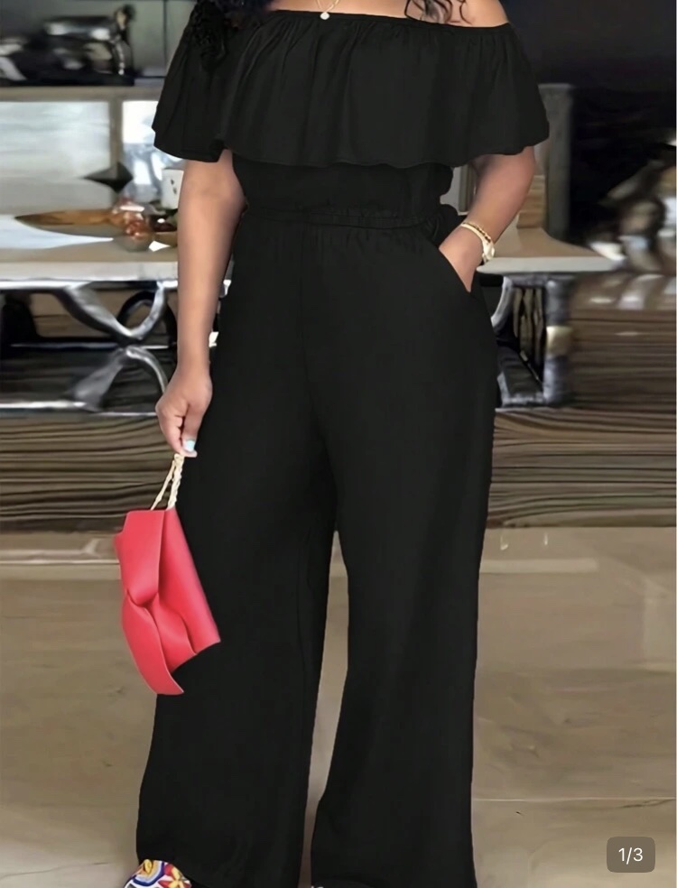Enterizo negro off shoulder