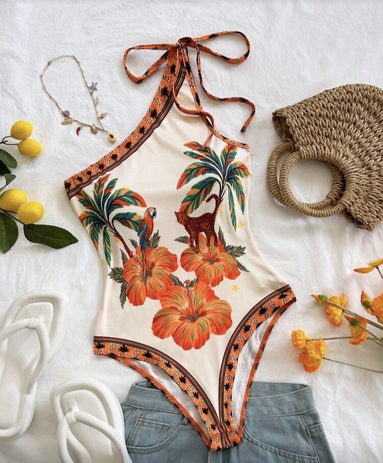 Body estampado naranja