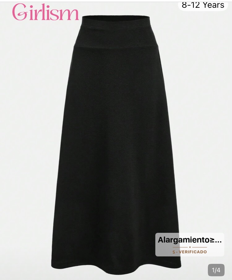 Girlism falda negra larga