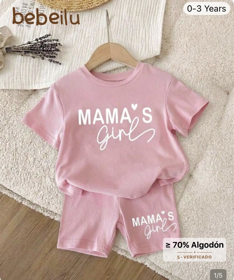 Bebelu rosado conjunto niña