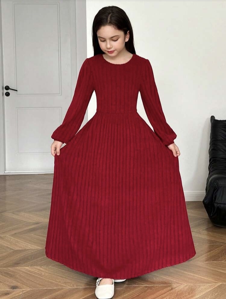 Vestido rojo manga larga