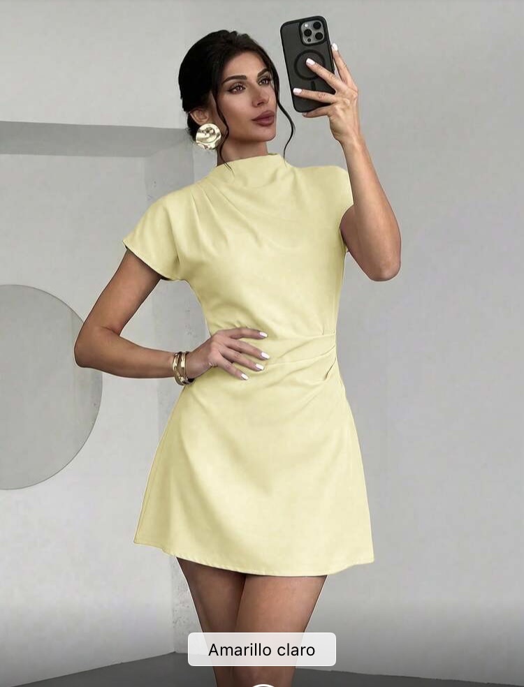 Vestido dama amarillo claro