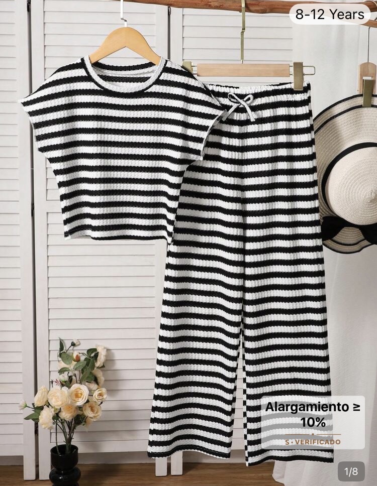 Set rayas blanco y negro
