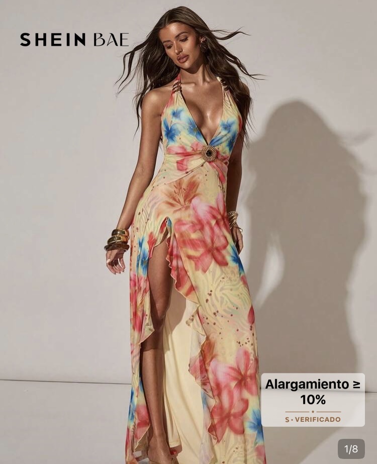 SHEIN BAE vestido tropical