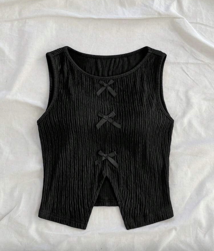 Blusa negra sin mangas