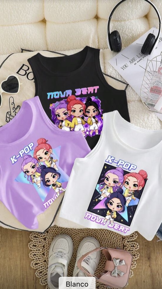 Blusa K-pop blanca