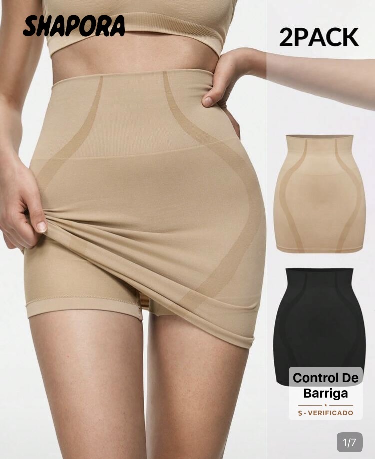 Shapora faja beige control barriga