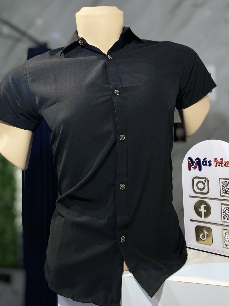 Camisa manga corta seda