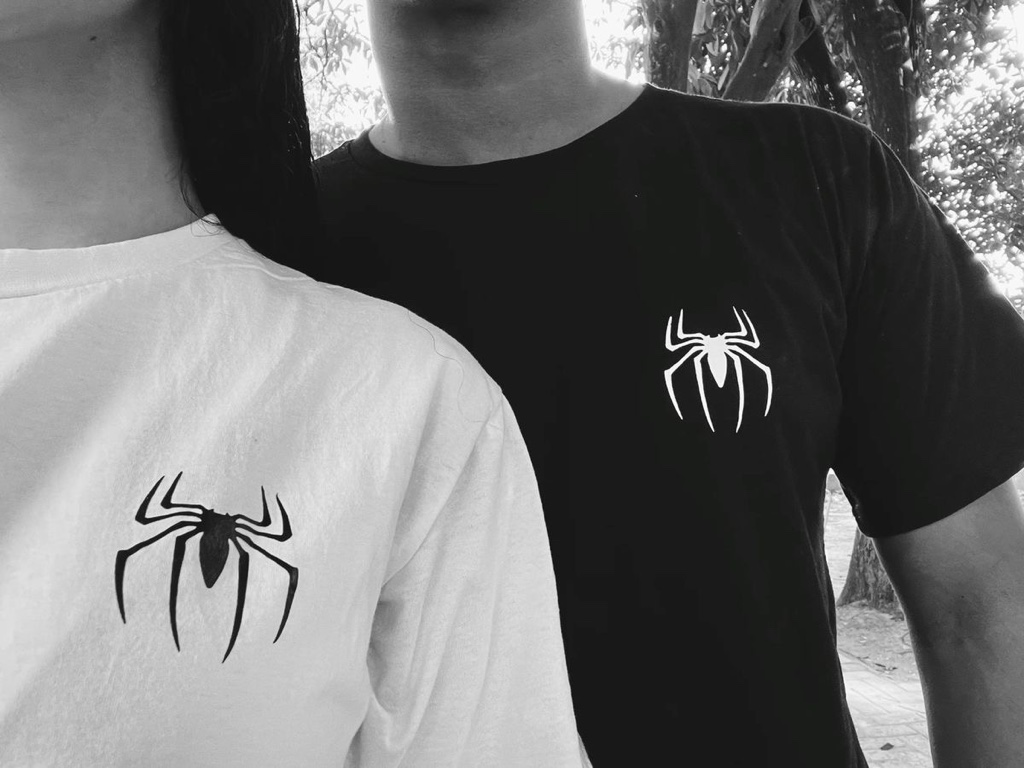 Set Araña Crop top con mangas +camisa
