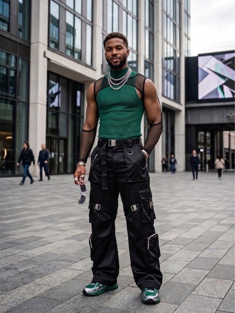 Mangas Mesh malla de hombre negras