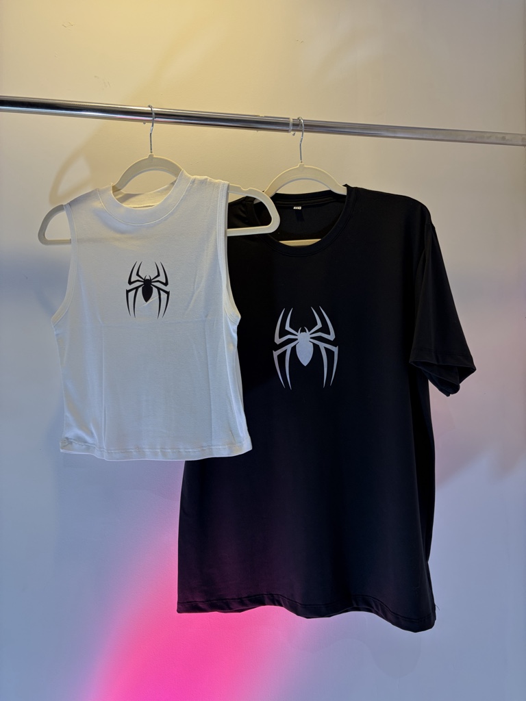 Set Spiderman blanco y negro