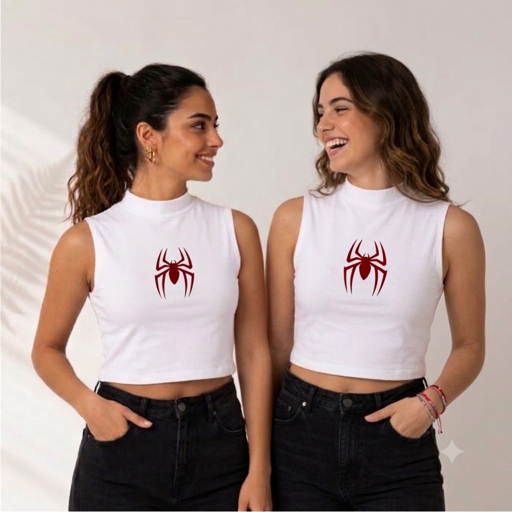 Set Araña Crop top + Crop top