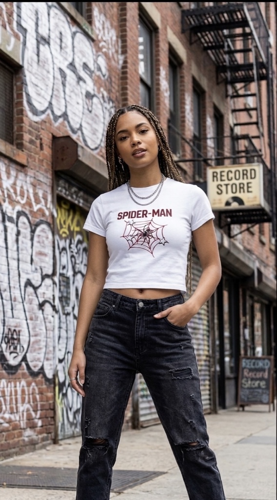Mini Crop top Spiderman
