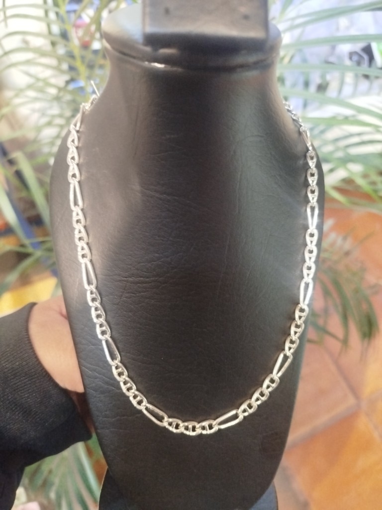 Cadena de plata tejido 3 en 1