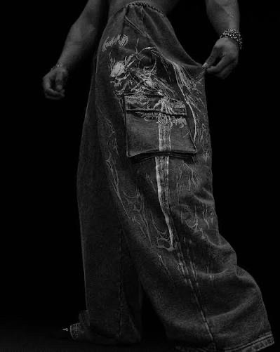 BreatheDivinity Gargoyle Banana Shape Cargos Joggers [VINTAGE]