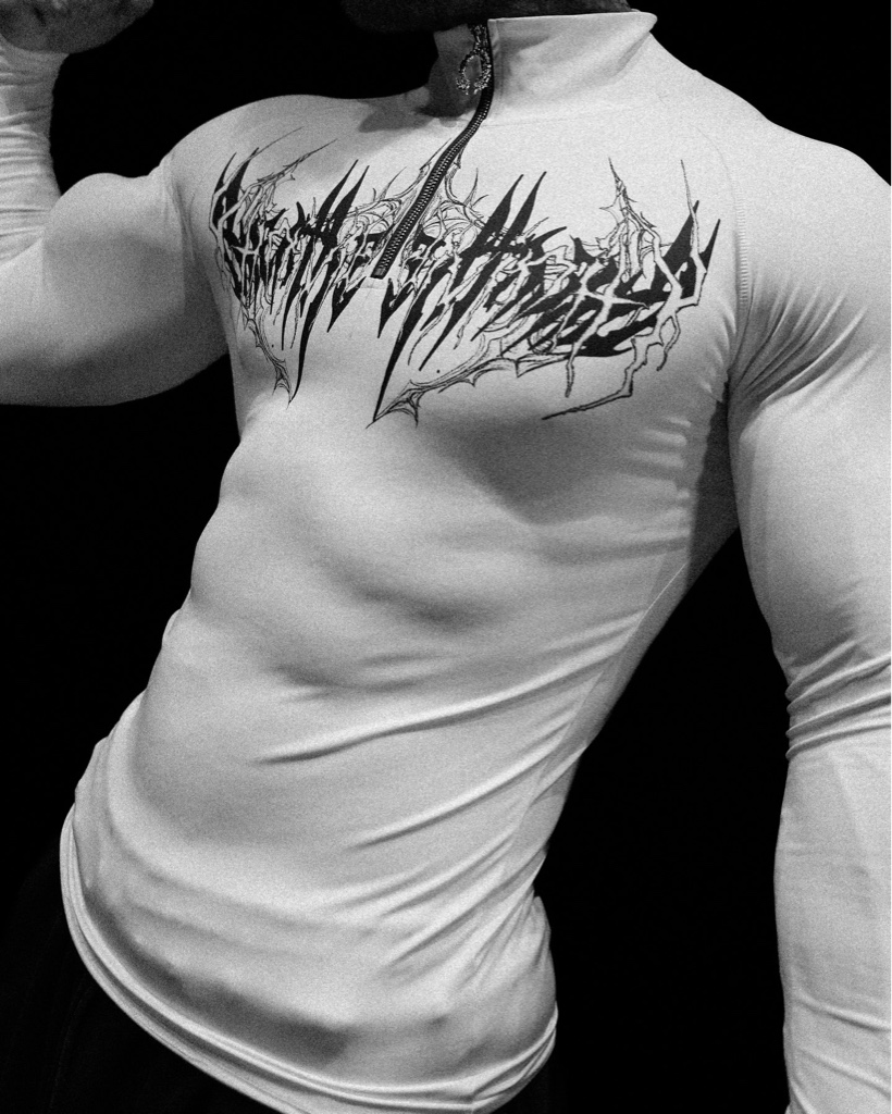 BreatheDivinity Void Tech™ Deathwing Longsleeve Quarter Zip Compression [DIVINE WHITE]