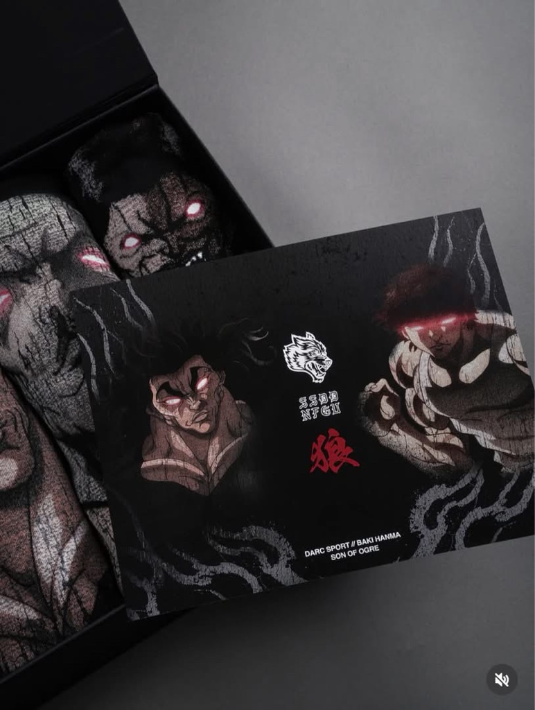 DARCSPORT🐺 Baki Son of Ogre “Side-By-Side”  Tee Box Set in Black