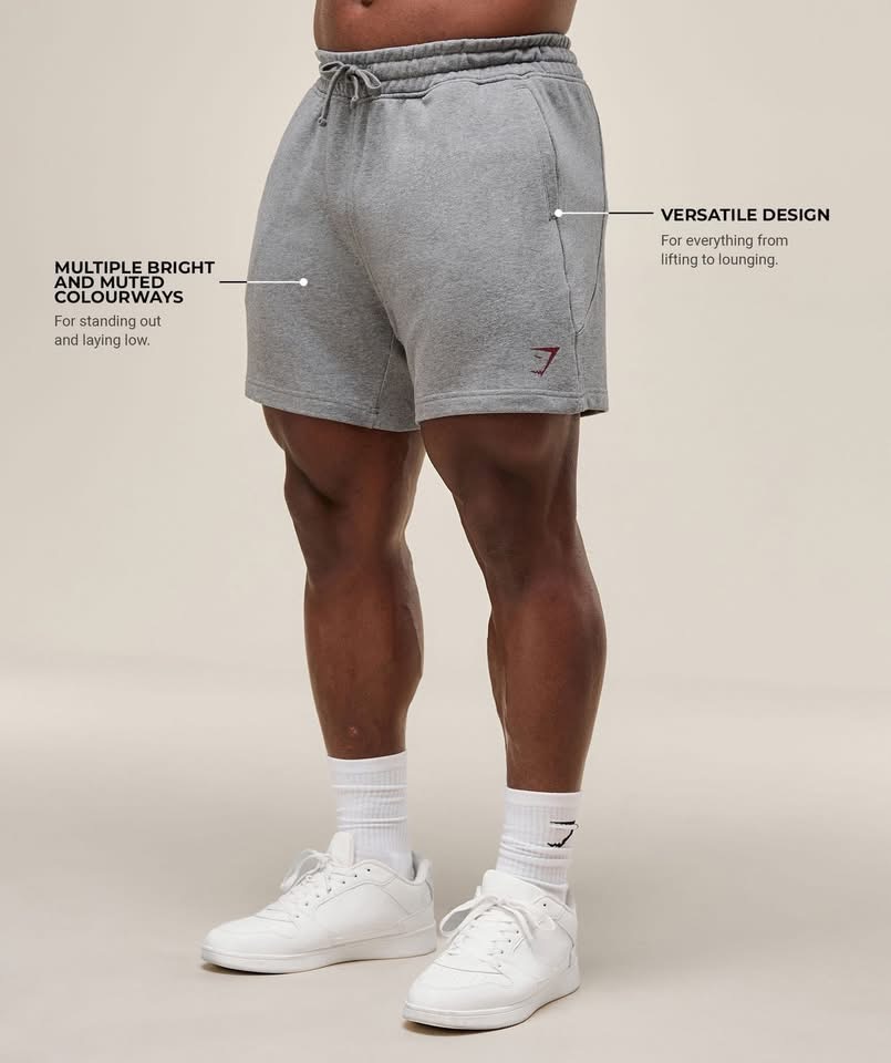 GYMSHARK POWER 5” SHORTS Charcoal Core Marl
