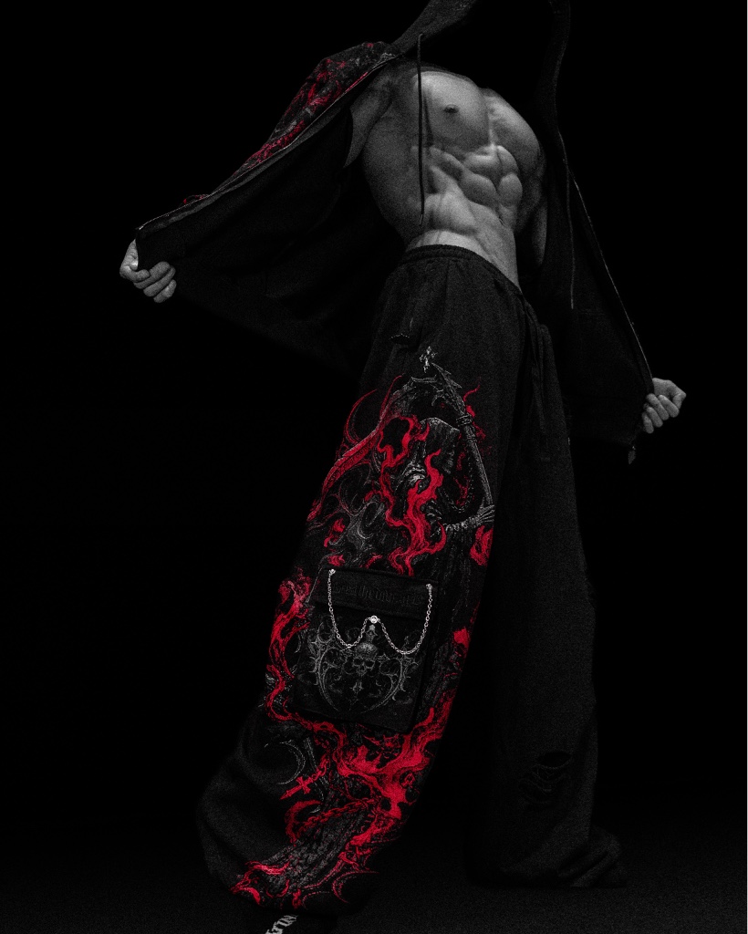 BreatheDivinity Deathwish Luxury Tarnished Uncuffed Cargos Joggers [NIGHTMARE]