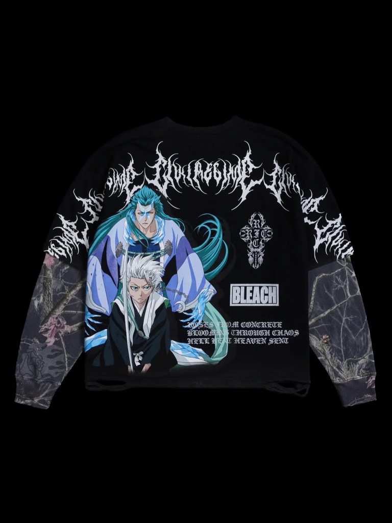Civil Regime Reaper Blooming FMR Distressed Twofer in Vintage Black/Bankai Camo