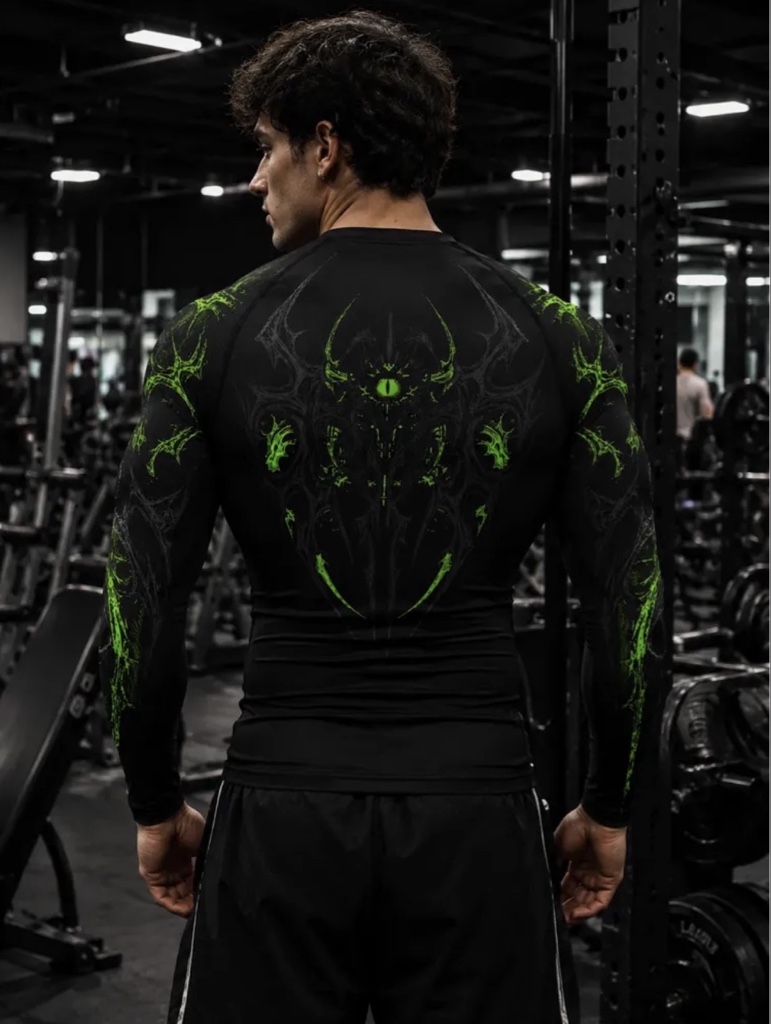 BreatheDivinity Void Tech™ Parasite Longsleeve Compression [NEON GREEN]