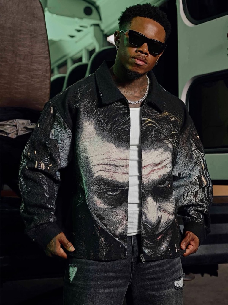 5177 YoungLA BATMAN LIMITED EDITION TAPESTRY JACKETS Joker T1
