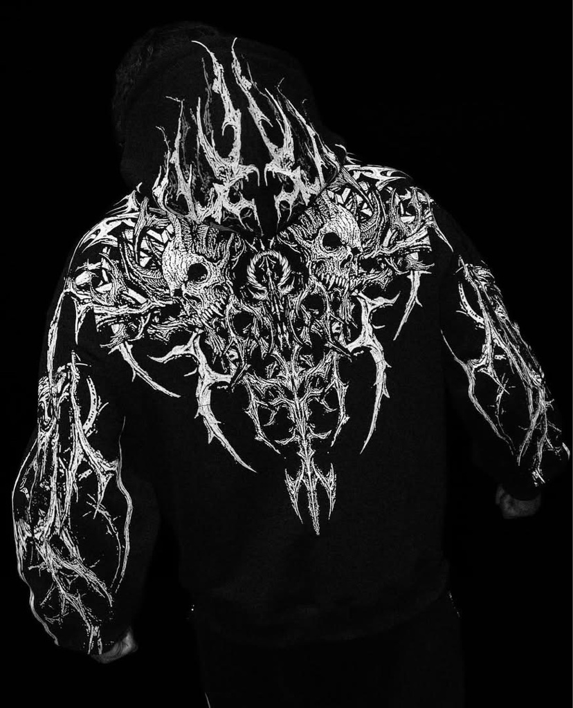 BreatheDivinity Nightreign Oversized pullover hoodie [SMOKE] SMOKE WASHED