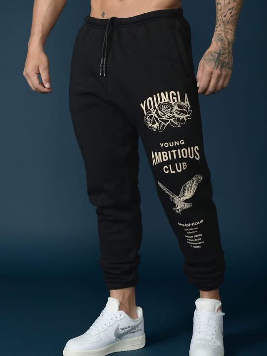 233 YoungLA THE IMMORTAL JOGGERS Black