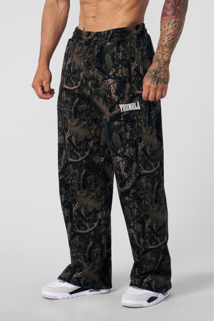 2133 YoungLA TREE CAMO BAGGY SWEATS JOGGERS Dark Tree Camo