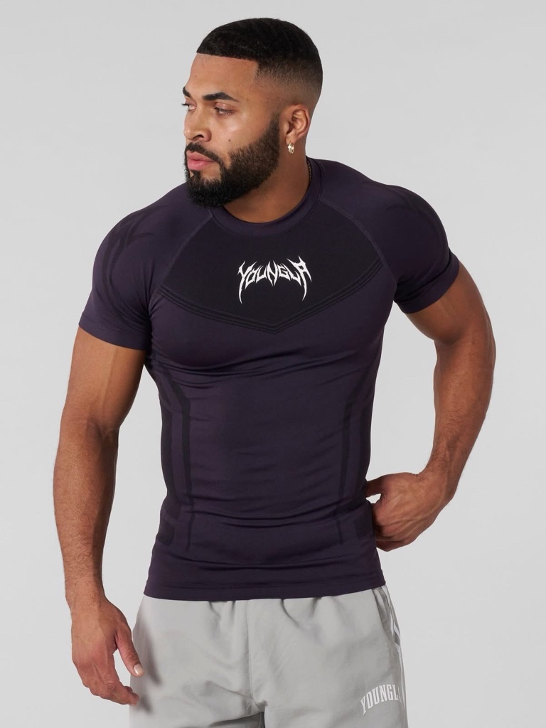 4041 YoungLA WARRIOR COMPRESSION TEES Purple